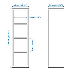 Measurement Illustration - KALLAX shelf unit