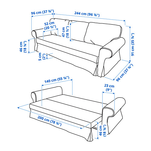 VRETSTORP, 3-seat sofa-bed. 10 of 11 open dialog