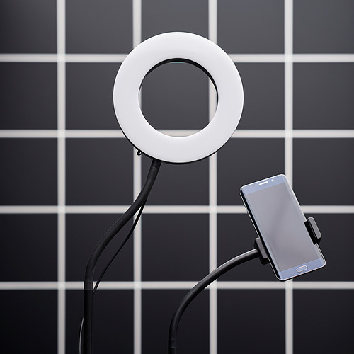 LÅNESPELARE, ring lamp LED with phone holder 240 lm. 3 of 6 open dialog