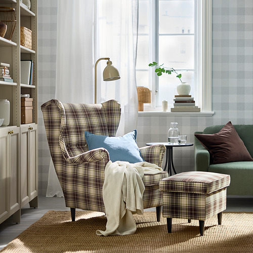 STRANDMON, sillón de orejas+reposapiés. 2 de 6 abrir diálogo