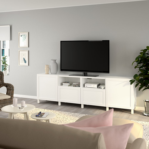 BESTÅ, TV bench with drawer runner, push-open. 6 of 10 open dialog