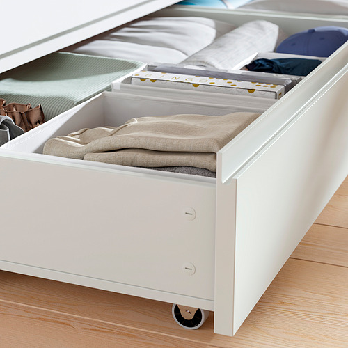 STORKLINTA, bed frame with 2 storage boxes. 4 of 7 open dialog