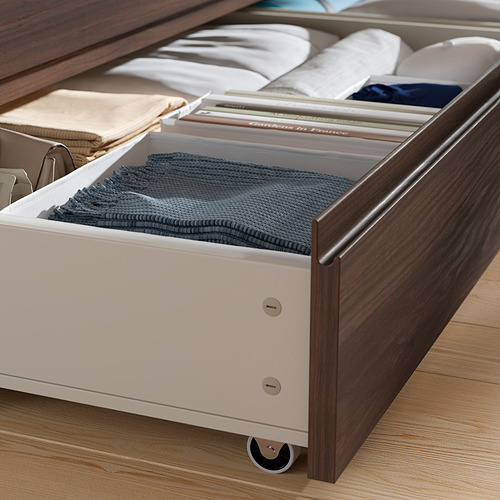 STORKLINTA, bed frame with 2 storage boxes. 4 of 8 open dialog