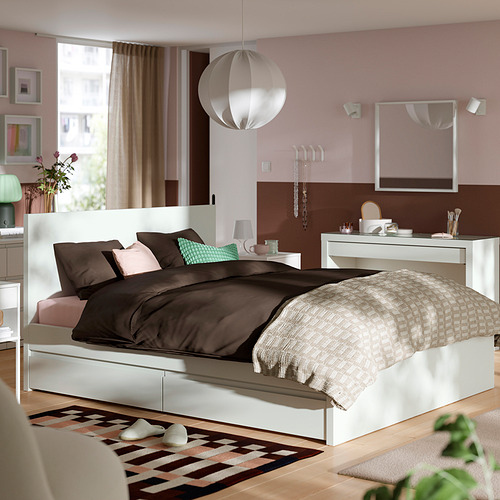 STORKLINTA, bed frame with 2 storage boxes. 2 of 7 open dialog
