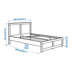 Measurement Illustration - FÅGELFJÄLLET bed frame