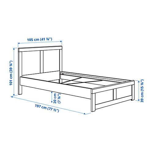 FÅGELFJÄLLET, bed frame. 8 of 8 open dialog