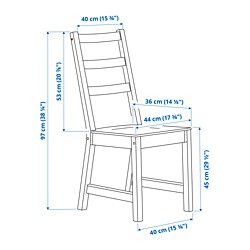 Measurement Illustration - NORDVIKEN chair