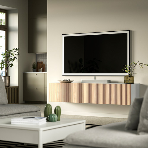 BESTÅ, TV bench with doors. 2 of 9 open dialog