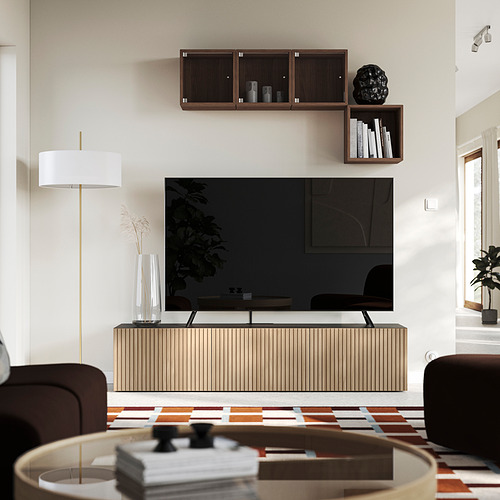 BESTÅ, TV bench with doors. 3 of 9 open dialog
