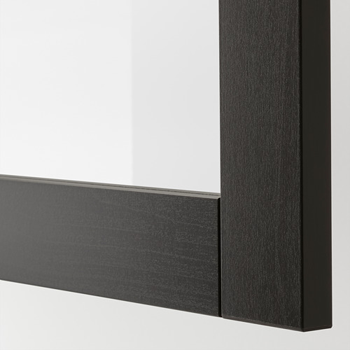 Primer plano del marco de espejo negro moderno, que muestra un diseño elegante y una textura de calidad.