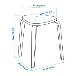 Measurement Illustration - KYRRE stool