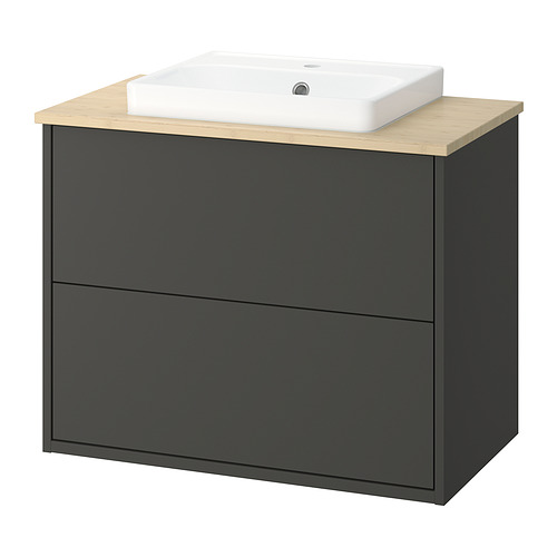 HAVBÄCK / ORRSJÖN, bathroom vanity w/ drawers and sink. 1 of 7 open dialog