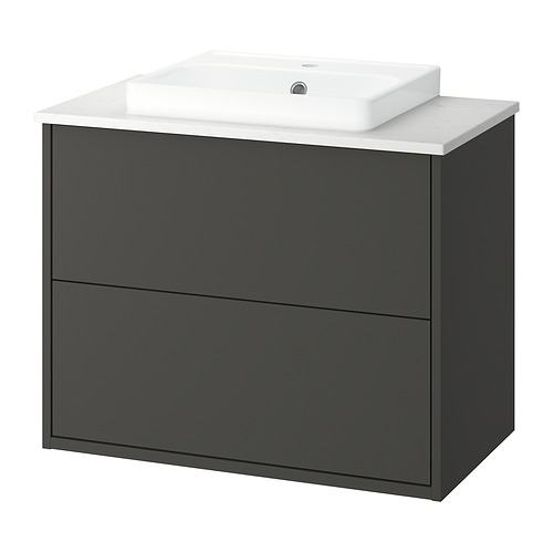 HAVBÄCK / ORRSJÖN, Bathroom vanity with drawers and sink. 1 of 7 open dialog