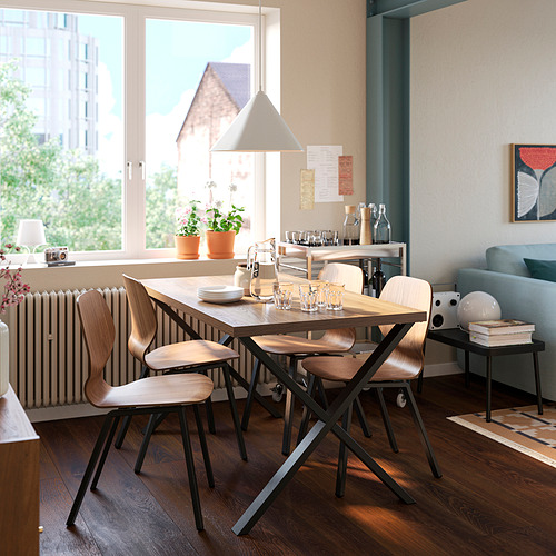 SKÅLSTA, dining table and 4 chairs. 2 of 6 open dialog
