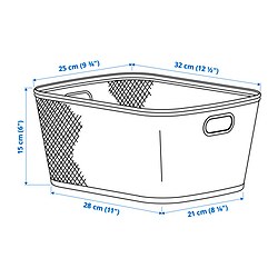 Measurement Illustration - SLÅTTERÄNG storage basket