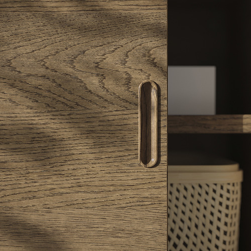TONSTAD, TV storage combo with sliding doors. 4 of 6 open dialog