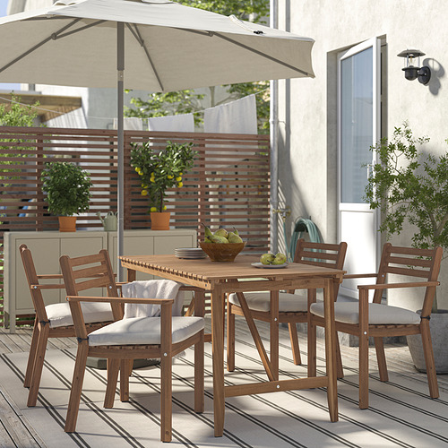 ASKHOLMEN, table and 4 armchairs, outdoor. 2 of 4 open dialog