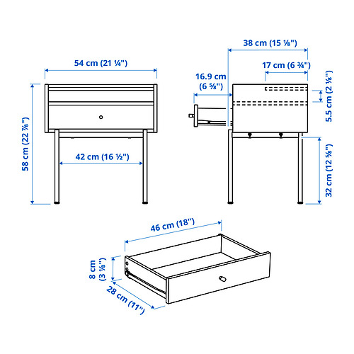 RÅDMANSÖ, muebles de dormitorio, juego de 3. 9 de 9 abrir diálogo