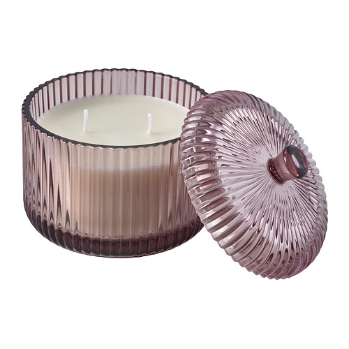 SNÖSISKA, scented cndl in glass w lid/2 wicks. 2 of 5 open dialog