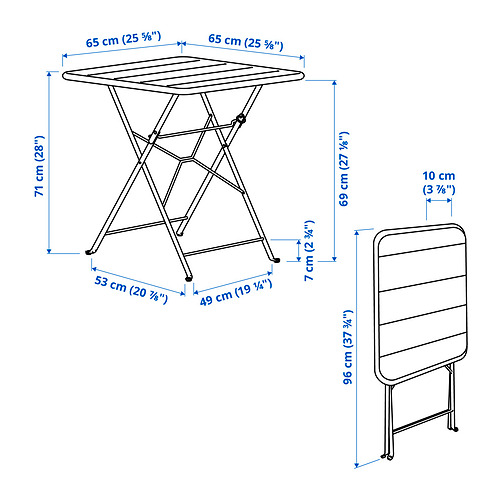 SUNDSÖ, mesa y 2 sillas plegables. 5 de 6 abrir diálogo