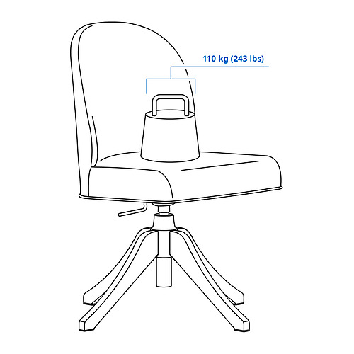 ROSENTORP, silla giratoria. 4 de 8 abrir diálogo