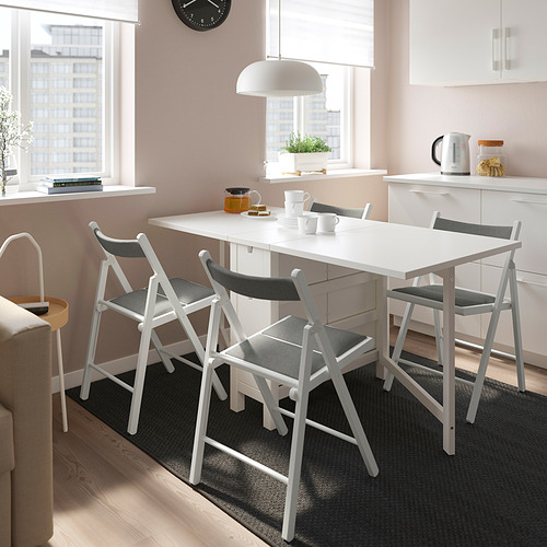 NORDEN / FRÖSVI, gateleg table and 4 chairs. 2 of 11 open dialog