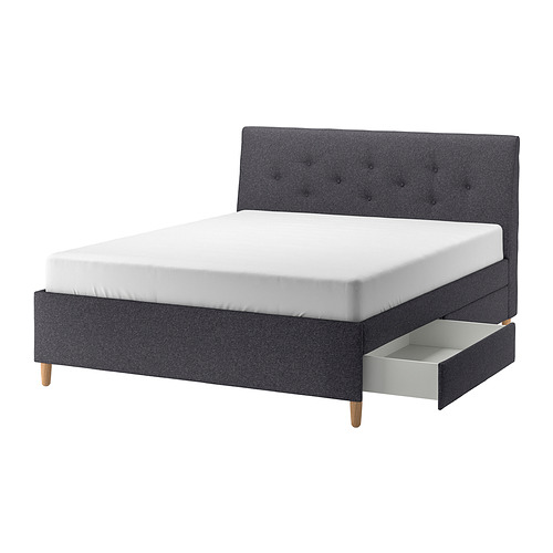 IDANÄS, upholstered King bed. 1 of 11 open dialog