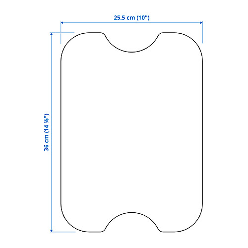Illustration with measurements for the product: NORRÅVA.