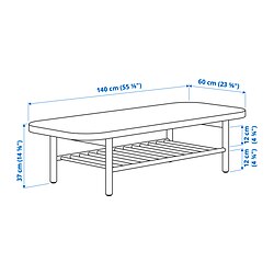Ilustración de medidas - LISTERBY mesa de centro