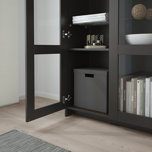 BRIMNES, TV storage combination/glass doors. 6 of 9 open dialog