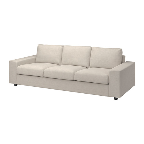 Sofá VIMLE: beige claro, tela, moderno, bordes rectos.