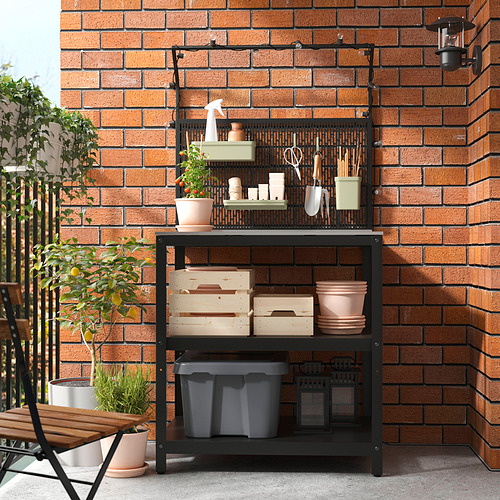 GRILLSKÄR, banco de trabajo con panel posterior. 3 de 7 abrir diálogo