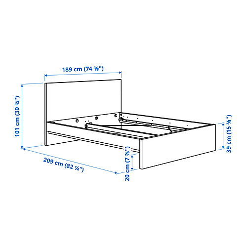STORKLINTA, bed frame with 2 storage boxes. 6 of 7 open dialog