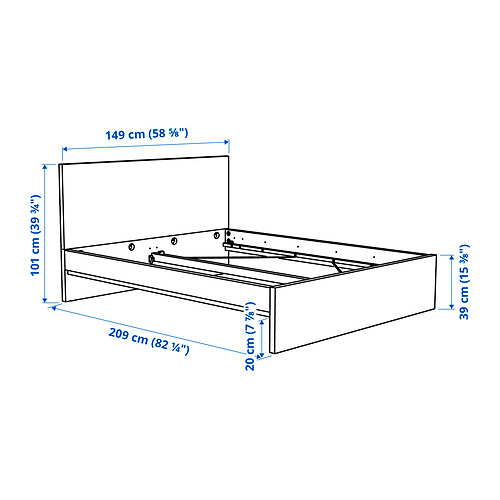 STORKLINTA, bed frame. 6 of 6 open dialog