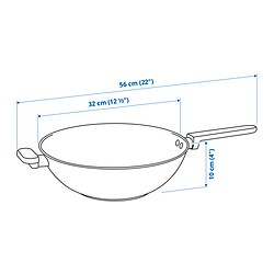 Ilustración de medidas - MIDDAGSMAT wok