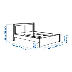 Measurement Illustration - SONGESAND bed Full