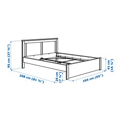 Ilustración de medidas - SONGESAND cama Queen