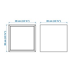 Measurement Illustration - EKET cabinet with door
