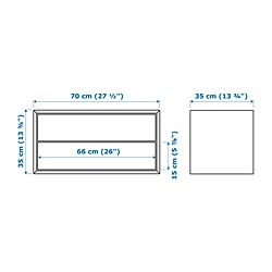 Measurement Illustration - EKET cabinet with 2 drawers
