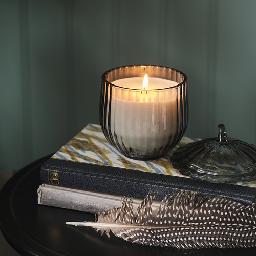 SNÖSISKA, scented candle in glass with lid. 4 of 5 open dialog
