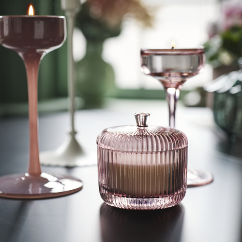 SNÖSISKA, scented cndl in glass w lid/2 wicks. 3 of 5 open dialog