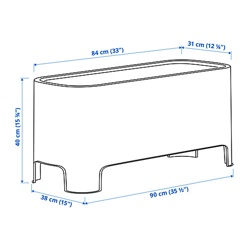 Measurement Illustration - ASPAREN planter