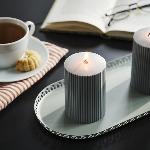SNÖSISKA, unscented pillar candle. 3 of 3 open dialog