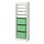 Selecciona variación de color: blanco/verde vivo, 18 1/8x11 3/4 "x57 1/8 "