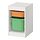 Select colour variation: white/light orange-bright green, 13 3/8x17 3/8 "x22 "