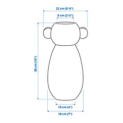 Measurement Illustration - IKEA PS 2026 vase