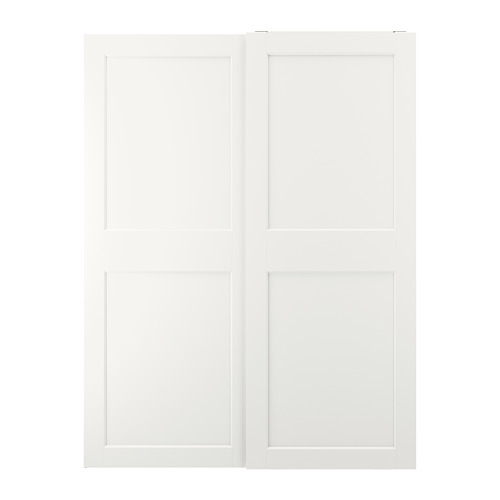 Puertas correderas de armario blancas GRIMO, diseño de panel moderno y tradicional.