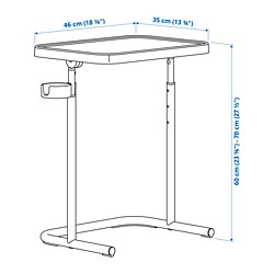 Measurement Illustration - BJÖRKÅSEN laptop stand