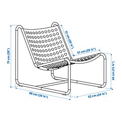 Measurement Illustration - SKOGSÖN chair outdoor