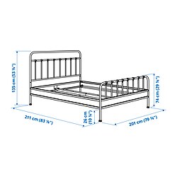 Measurement Illustration - STJÄRNÖ bed King